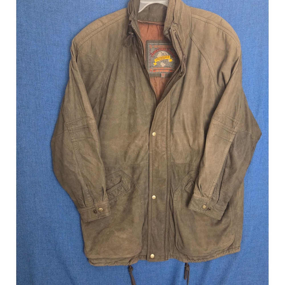 Vintage 90s Wilsons Leather Adventure Bound Utility Jacket Parka Coat - Size M